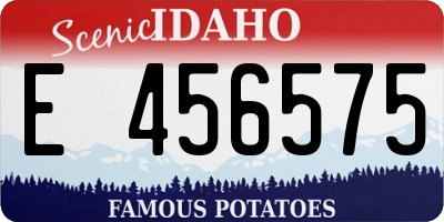 ID license plate E456575