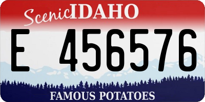 ID license plate E456576