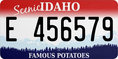 ID license plate E456579