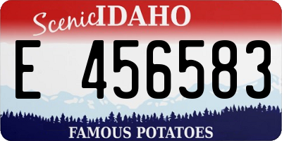 ID license plate E456583