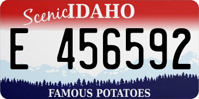 ID license plate E456592