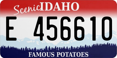 ID license plate E456610