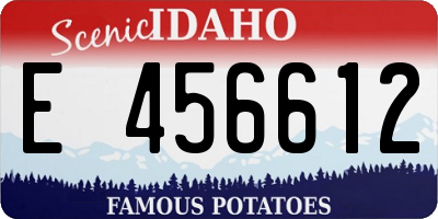 ID license plate E456612