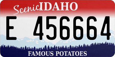 ID license plate E456664