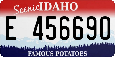 ID license plate E456690
