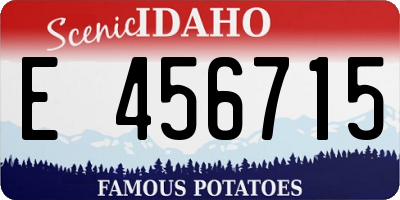 ID license plate E456715