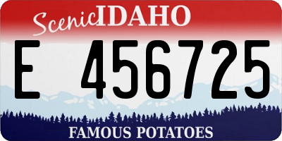 ID license plate E456725