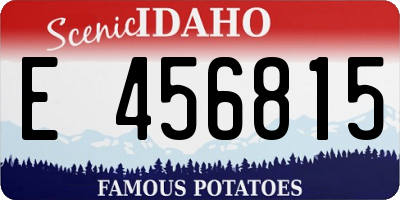 ID license plate E456815