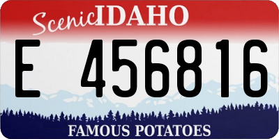ID license plate E456816