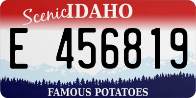 ID license plate E456819