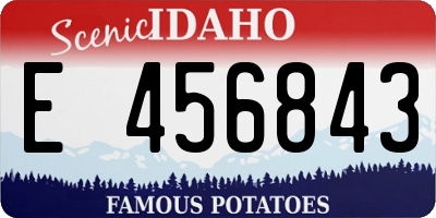 ID license plate E456843