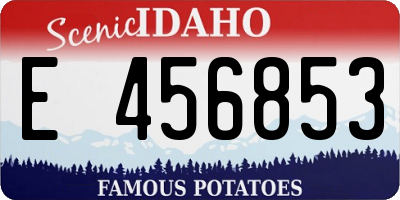 ID license plate E456853
