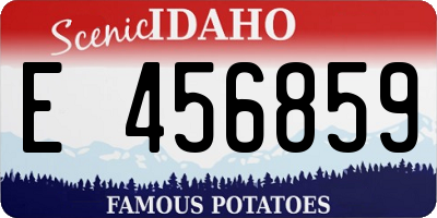 ID license plate E456859