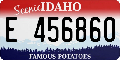 ID license plate E456860