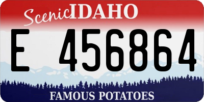 ID license plate E456864