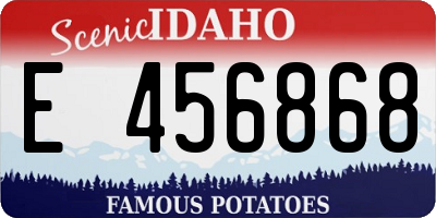 ID license plate E456868