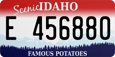 ID license plate E456880