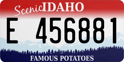 ID license plate E456881