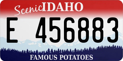 ID license plate E456883