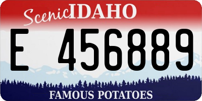 ID license plate E456889