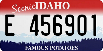ID license plate E456901