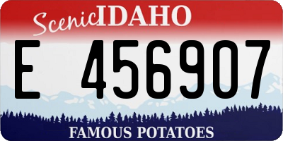 ID license plate E456907
