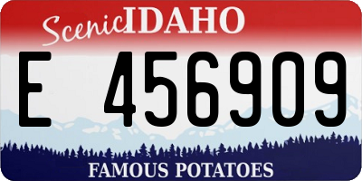 ID license plate E456909