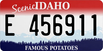ID license plate E456911