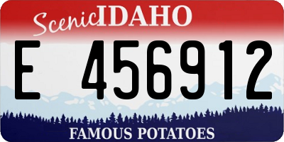 ID license plate E456912