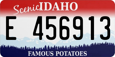 ID license plate E456913