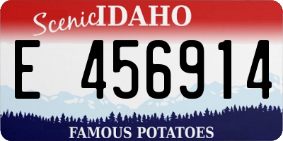 ID license plate E456914