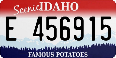 ID license plate E456915