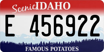 ID license plate E456922
