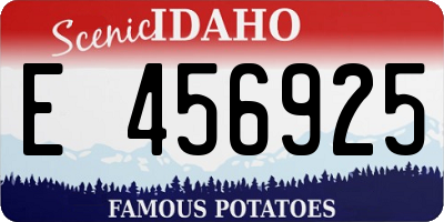 ID license plate E456925