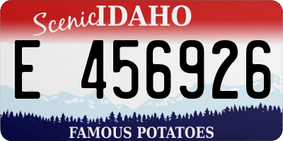 ID license plate E456926
