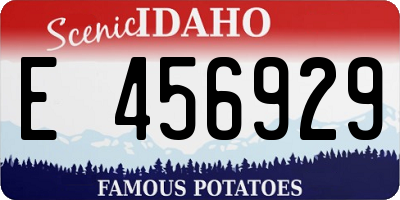ID license plate E456929