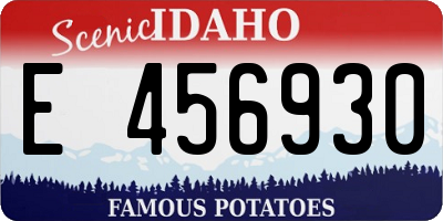ID license plate E456930