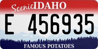 ID license plate E456935