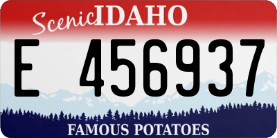 ID license plate E456937