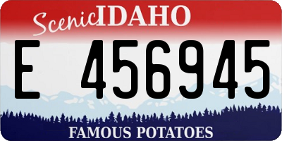 ID license plate E456945