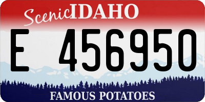 ID license plate E456950