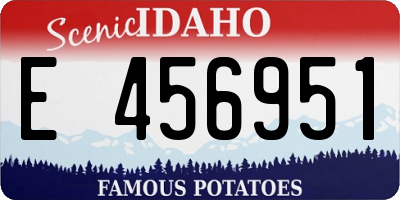 ID license plate E456951