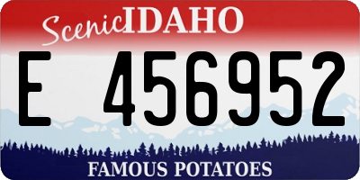 ID license plate E456952