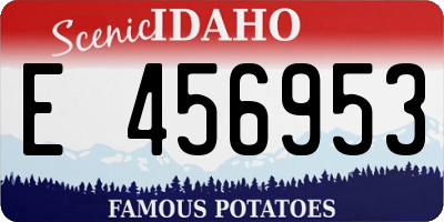 ID license plate E456953