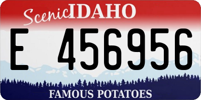 ID license plate E456956