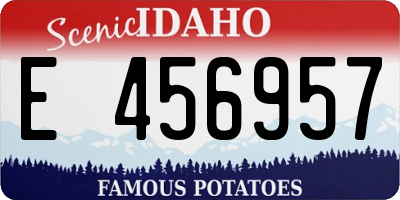 ID license plate E456957