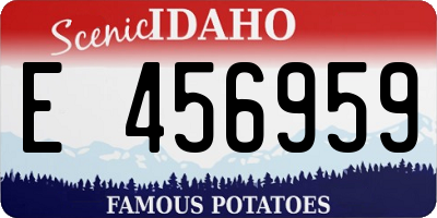 ID license plate E456959