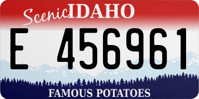 ID license plate E456961