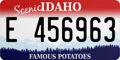 ID license plate E456963