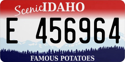 ID license plate E456964